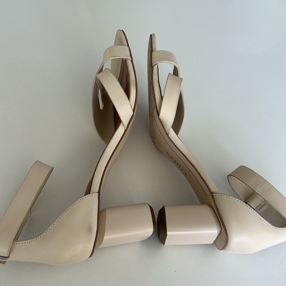 SARTO BY FRANCO SARTO Lusso Ankle Strap Block Heel Sandal Bone Off White 8 - Picture 7 of 13
